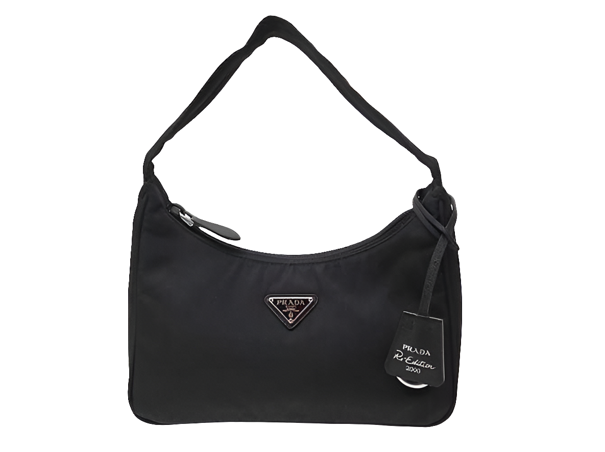 PR@DA SAC A MAIN MINI RE-EDITION 2000 1NE515 NYLON NOIR HAND BAG PURSE