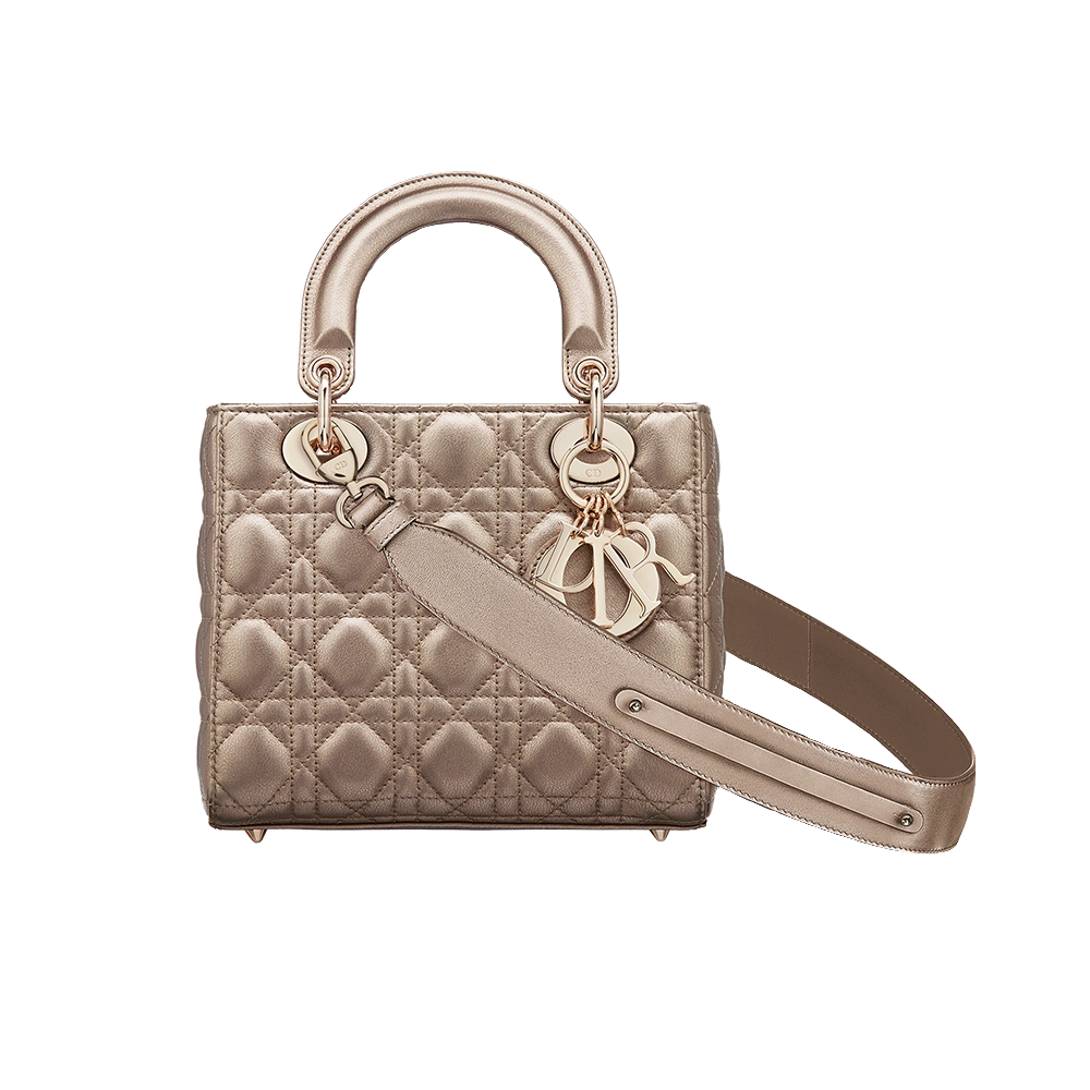 Small Ladÿ Diôr My ABCDior Bag
Gold-Tone Cannage Metallic Calfskin