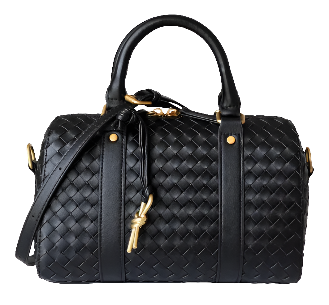 Sac à bandoulière réglable Noir - Grande capacité, finitions dorées