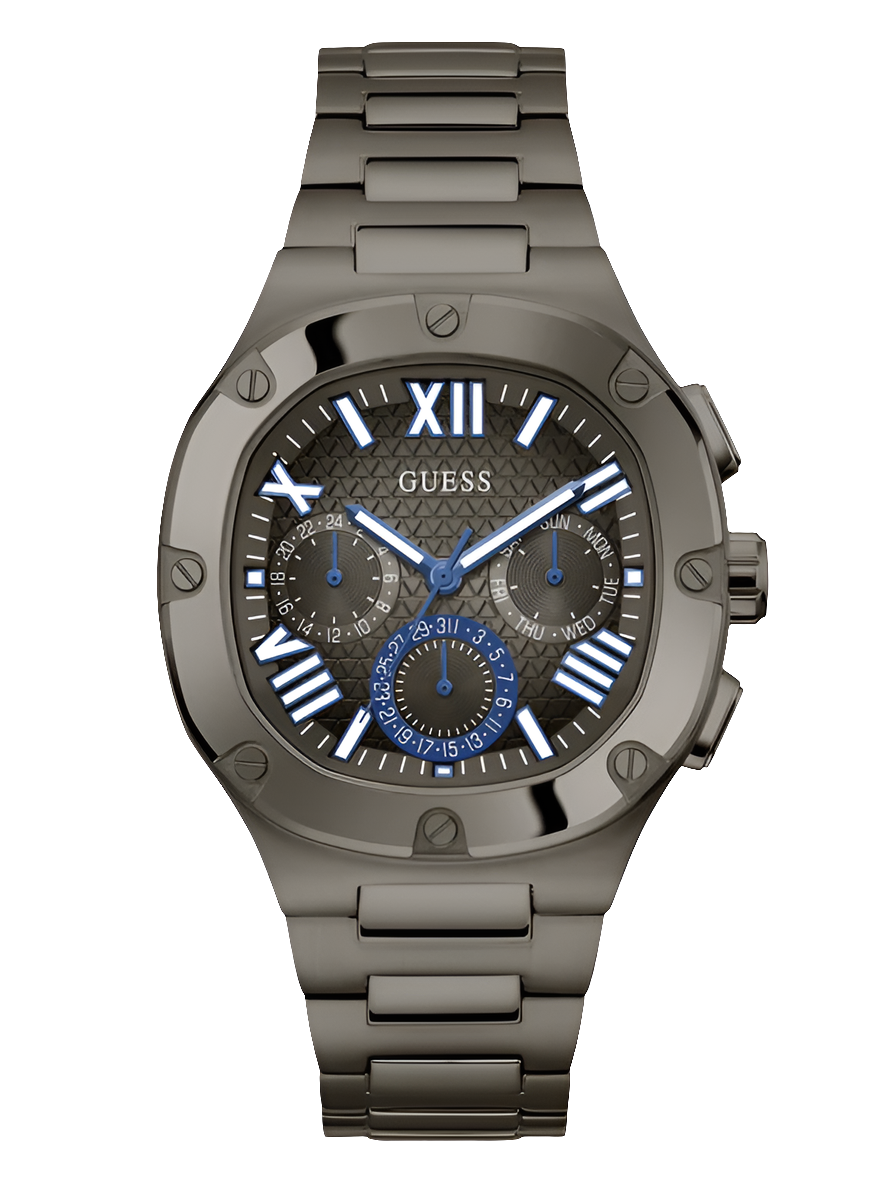 GÛESS Mens Gunmetal Multi-function Watch, GW0572G5