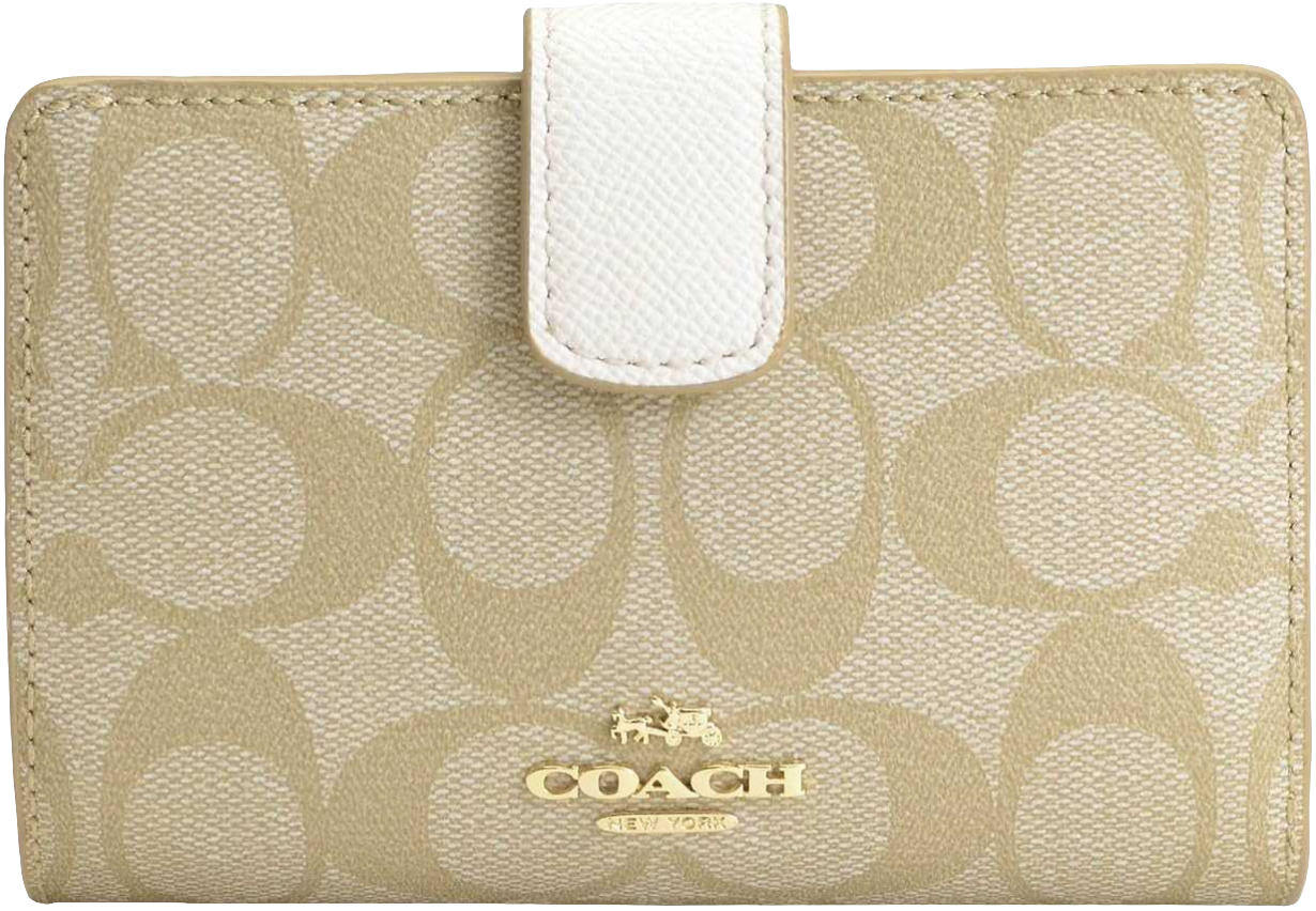 CO@CH F53562 IMDQ Signature Medium Corner Zip Wallet