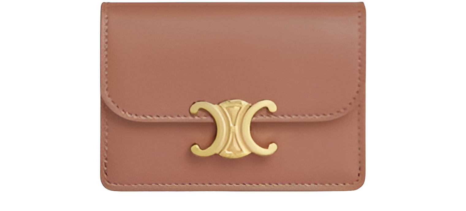 Cêlinë Petit portefeuille Triomphe Agneau lisse satiné