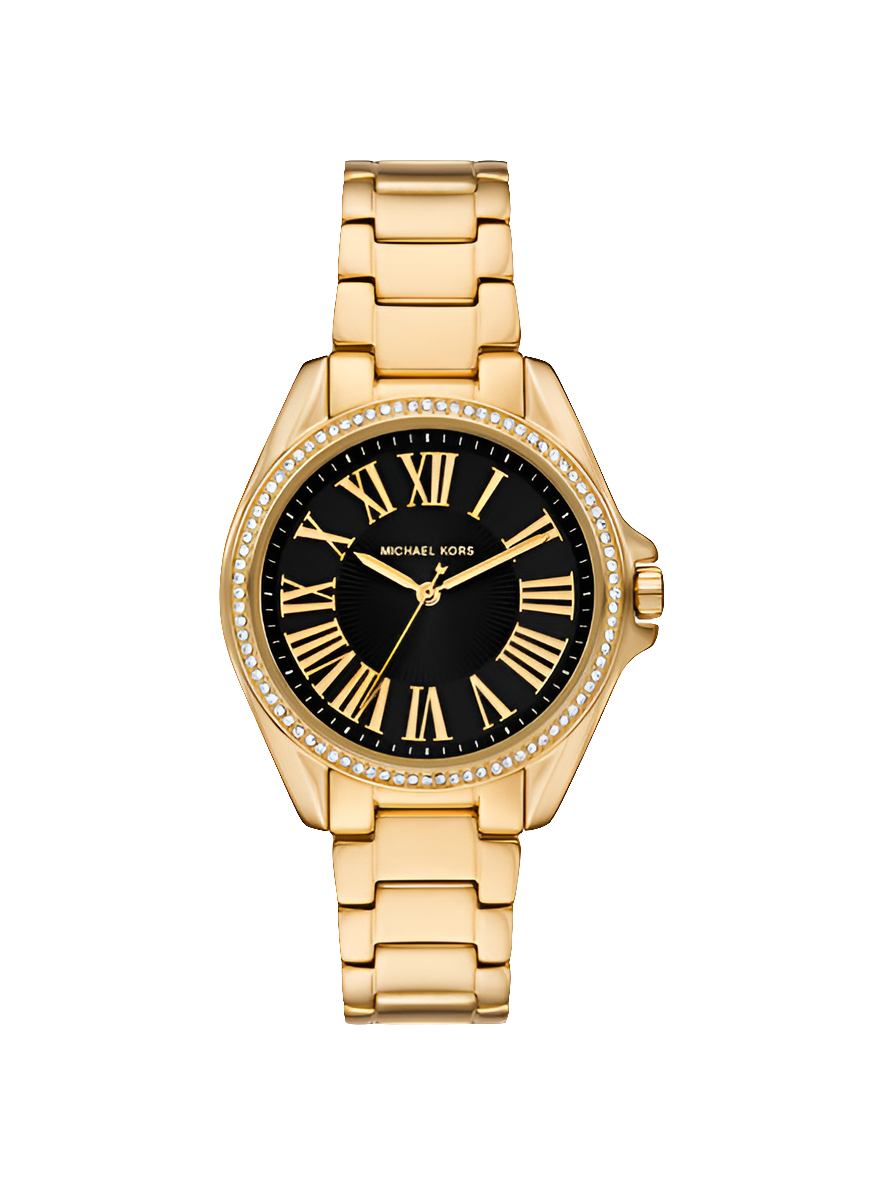 MK Montre Kaycie dorée à pierres pavées