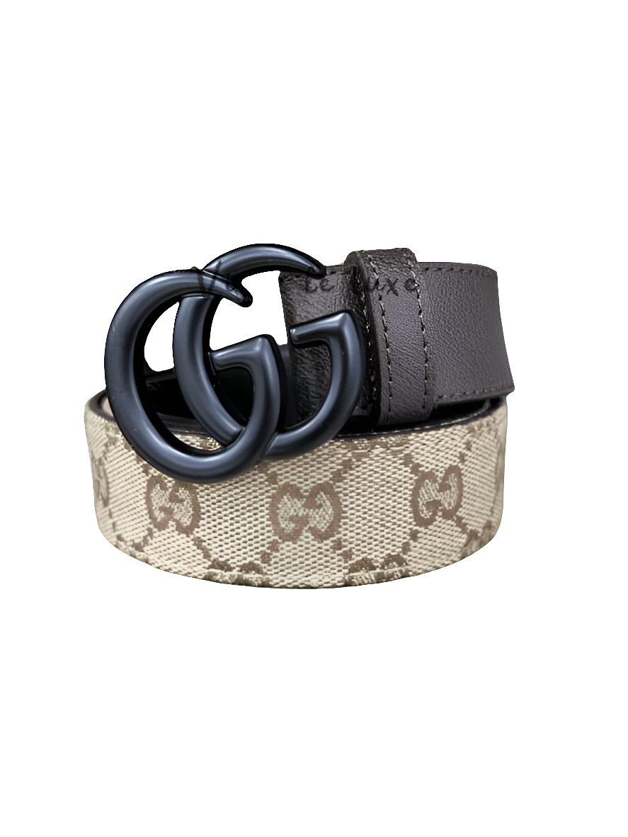 GG Ceinture en toile beige marron (BLT GG