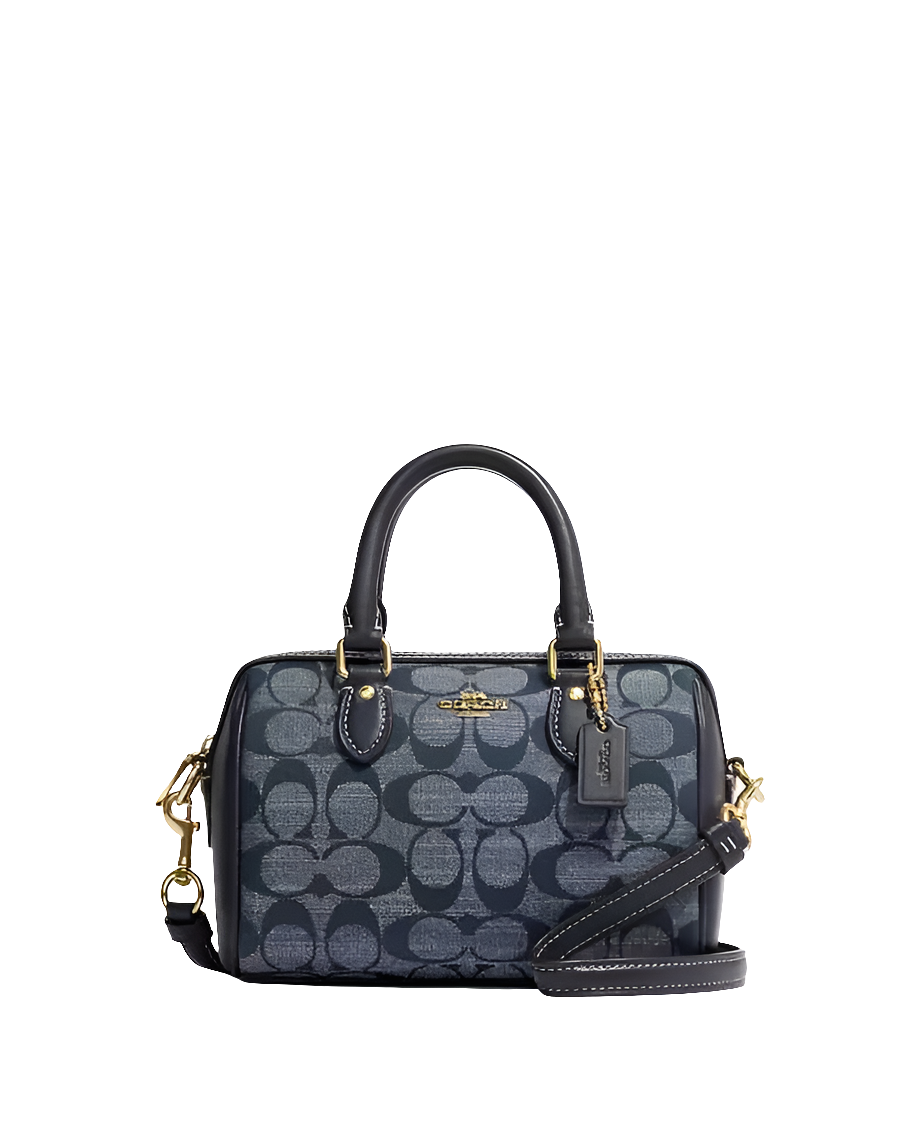 Co@ch Mini Rowan Crossbody In Signature Chambray