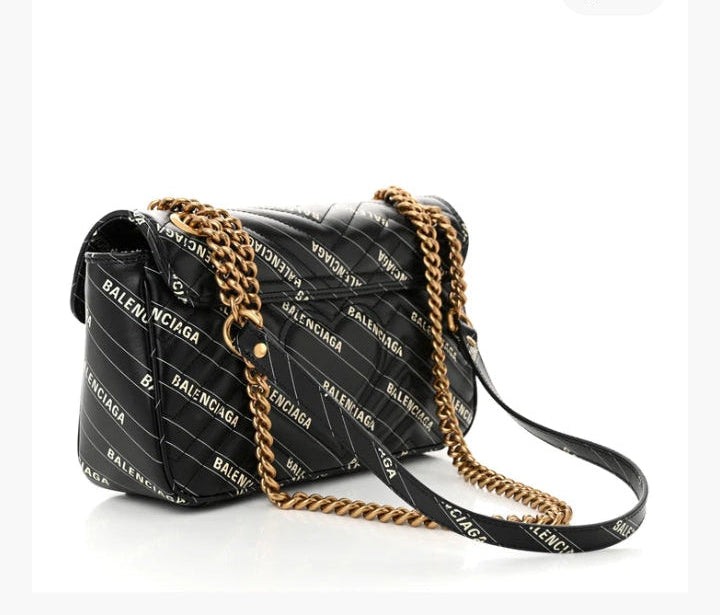 Gucci X BALENCIAGA Sac bandoulière GG Marmont petit modèle en cuir de veau