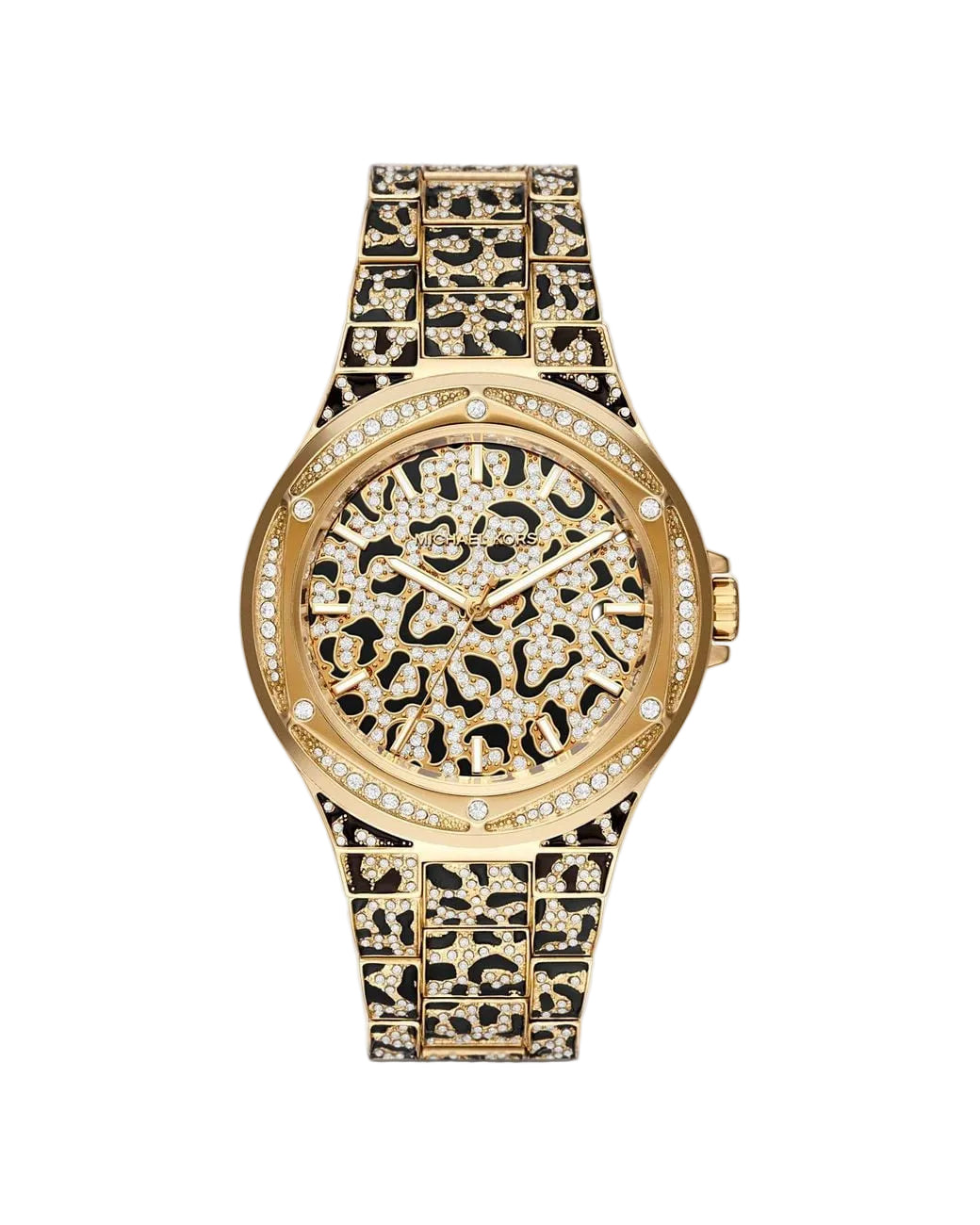 Michael Kors
Montre Lennox surdimensionnée dorée à pavé et à imprimé animalier