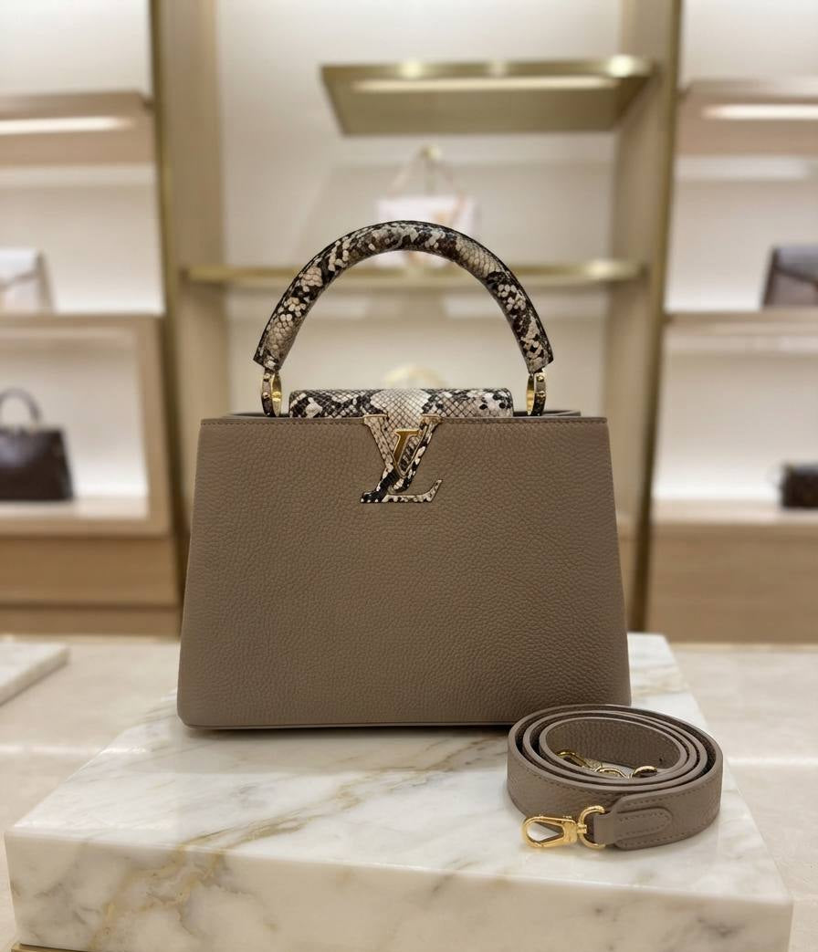 LV Sac Capucines Mini En cuir