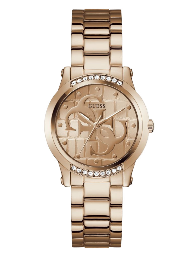 Montre analogique GUESS pour femme, couleur or rose 36 mm