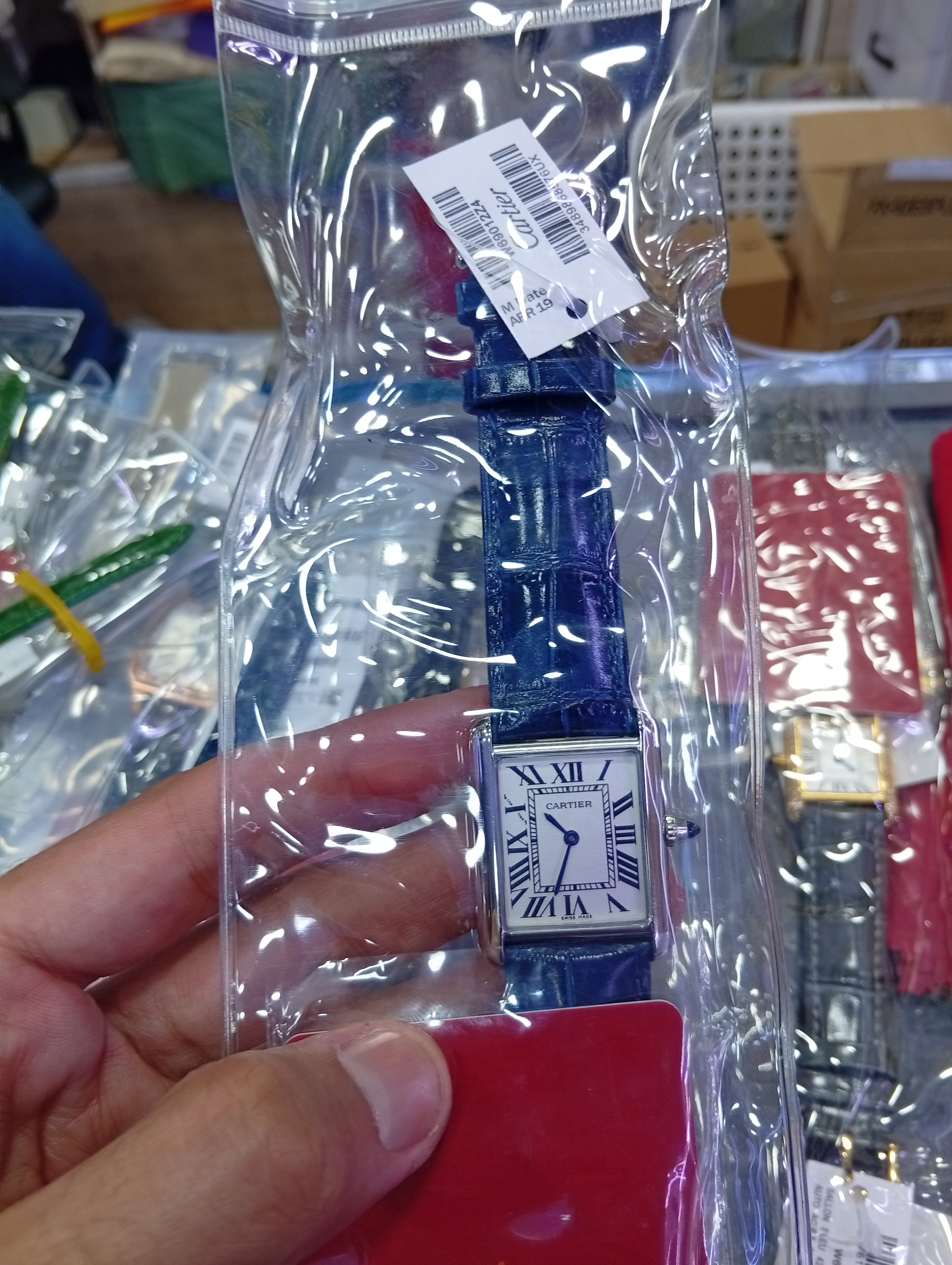 Cartier Tank Must – Silver ceinture bleue