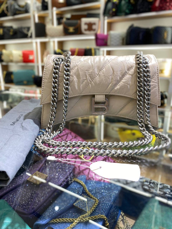 B@lenciaga Sac en cuir vrai