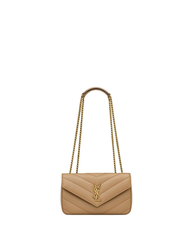 YSL LOULOU SMALL MATELASSÉ
NATURAL TAN