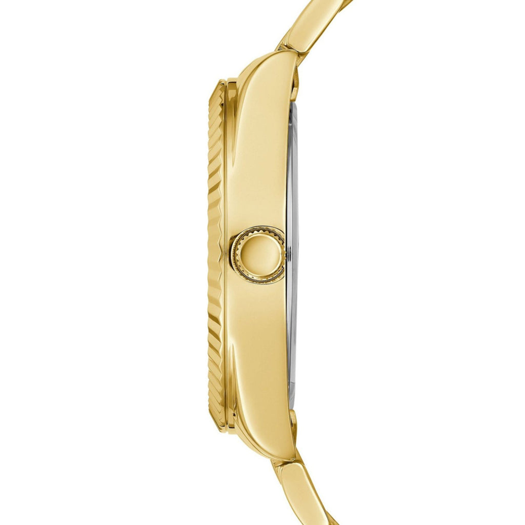 Montre Guess Luna avec cadran blanc et bracelet en acier doré pour femme - GW0308L2