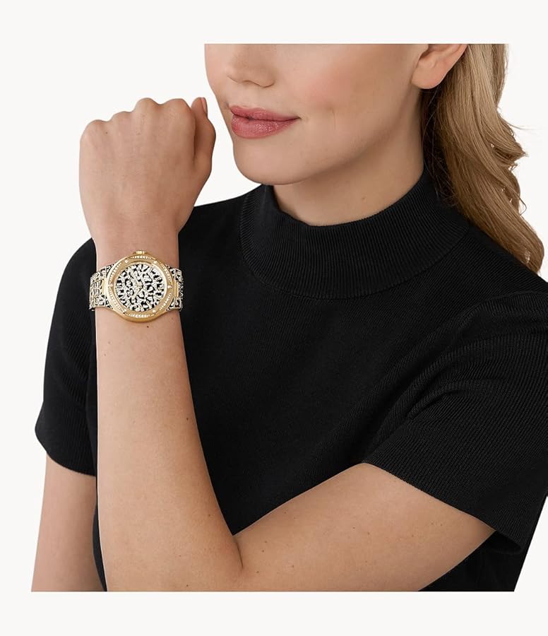 Michael Kors
Montre Lennox surdimensionnée dorée à pavé et à imprimé animalier