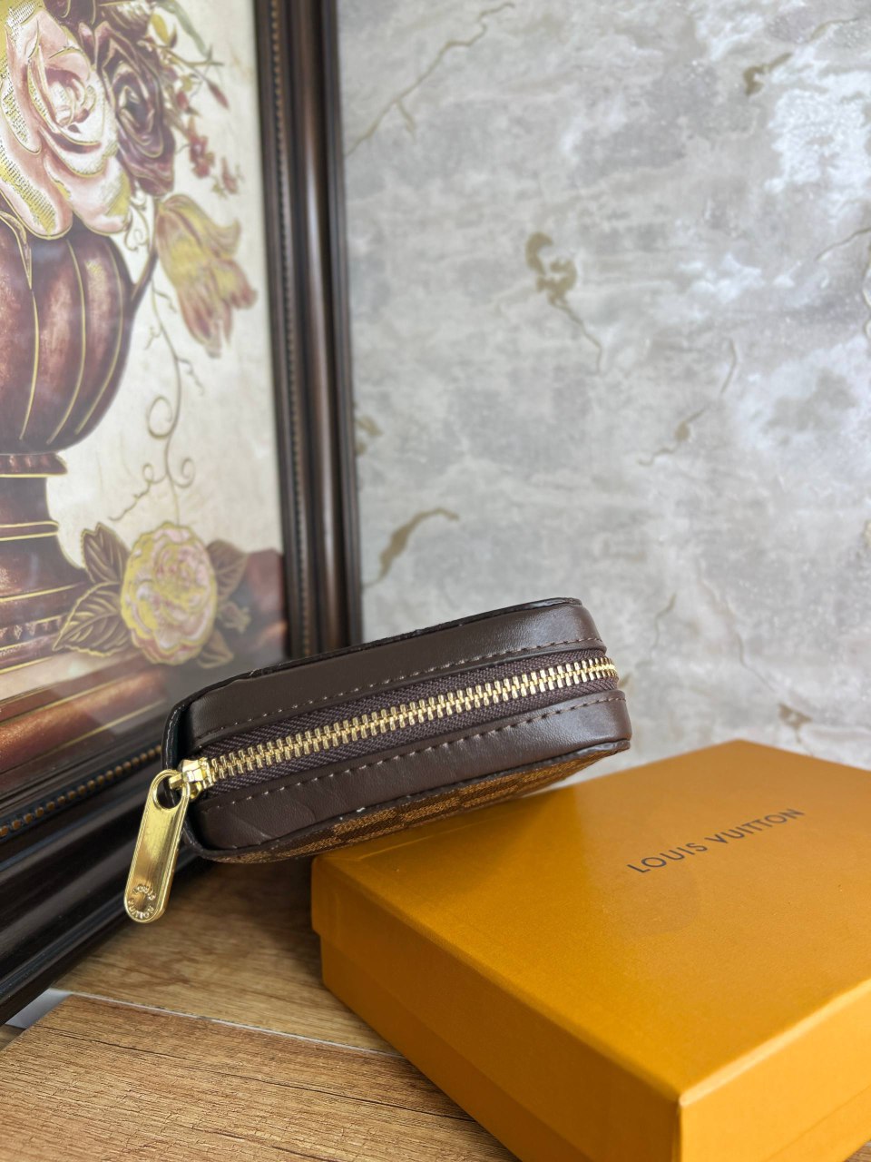 LV Zippy XL Portefeuille Damier Ebene Toile