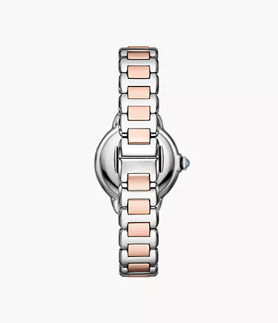 Montre Emporio Armani à trois aiguilles, en acier inoxydable, bicolore