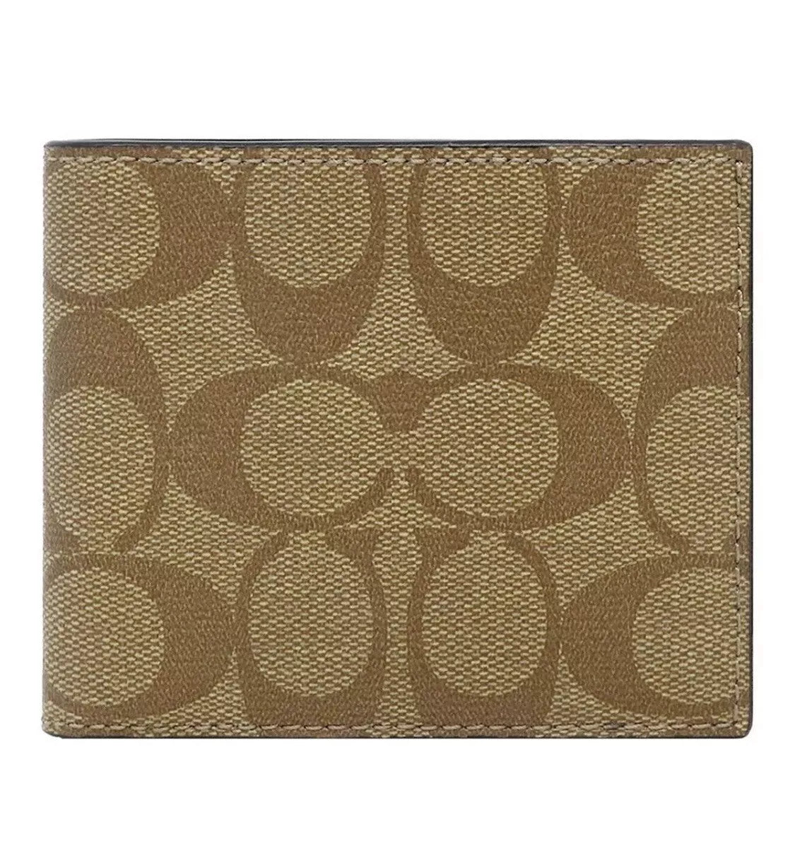 Portefeuille homme co@ch signature toile bronzée