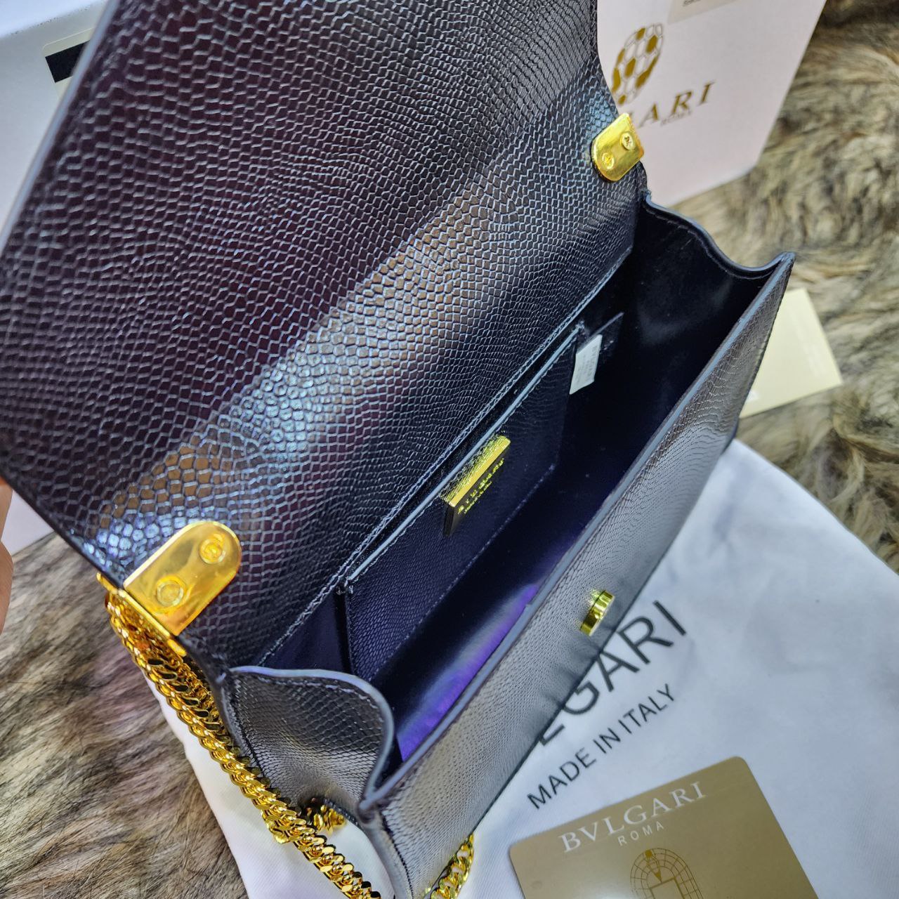 Bvlg@ri Sac bandoulière Serpenti