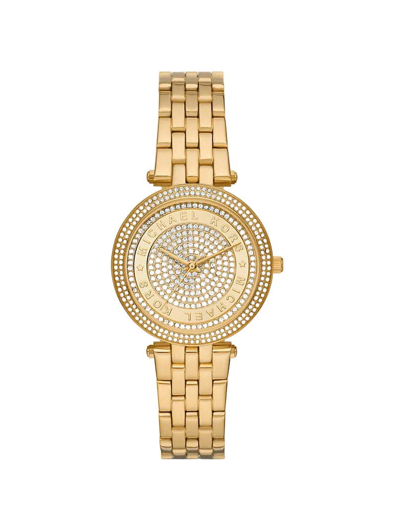 MK Montre Darci miniature dorée à pavé