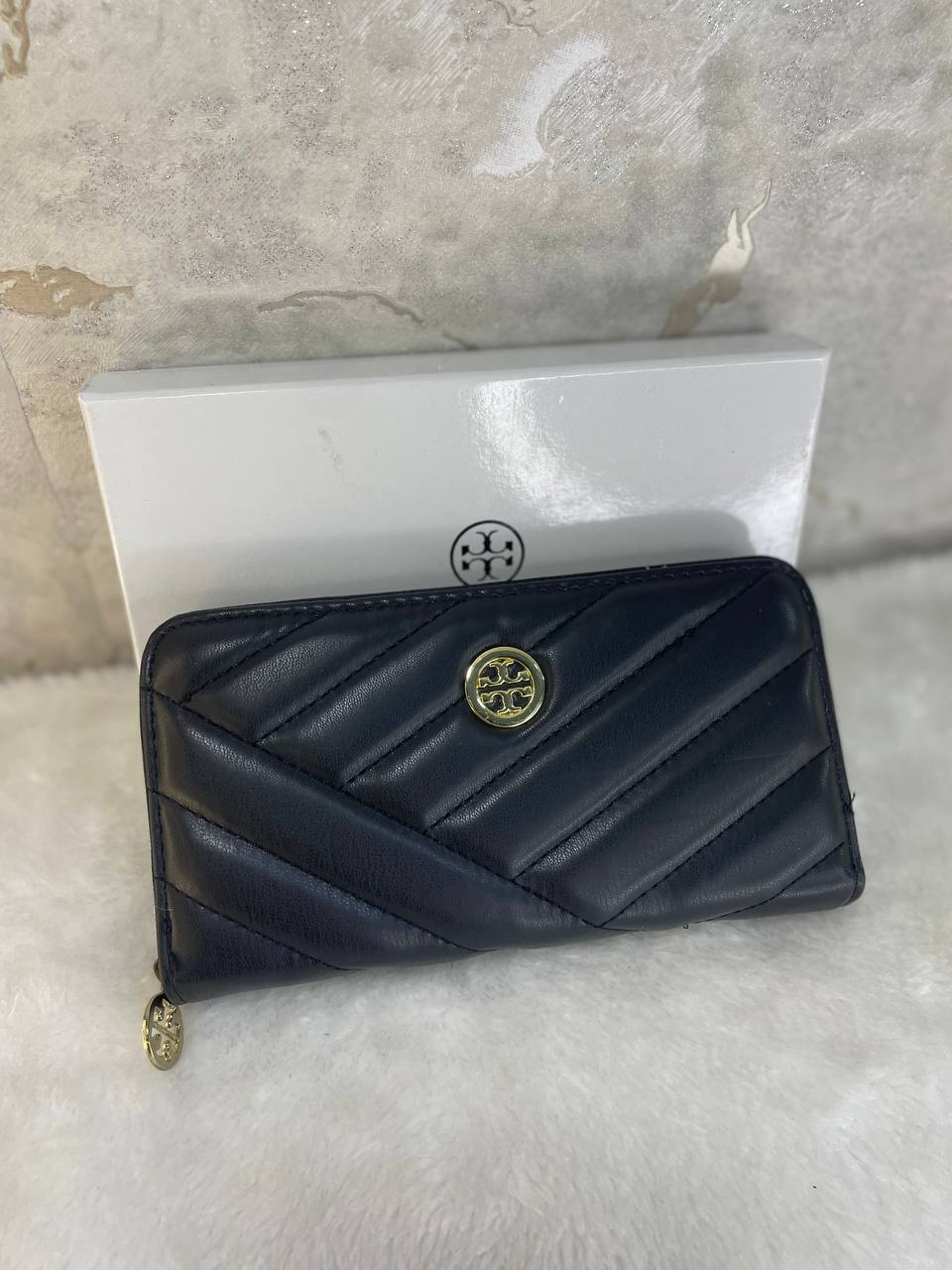 Portefeuille long à chevrons Kira de Torÿ Bûrch Dompet