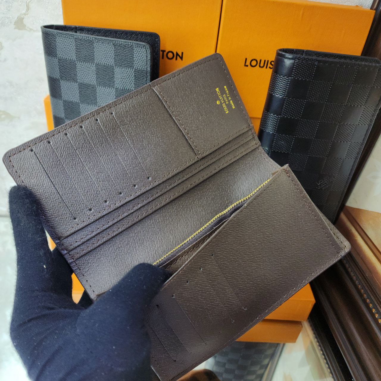 LV Portefeuille Brazza Louis Vuitton Toile Damier