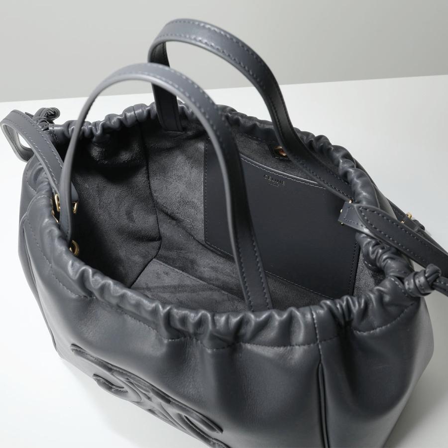 Sac à main CELINE Small Cabas- Sac porté épaule pour femme à cordon de serrage en cuir Triomphe