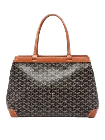 Goyard Sac cabas Bellechasse PM en toile enduite noire à motif chevron