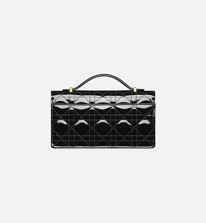 Mini sac My Diôr Cannage verni noir