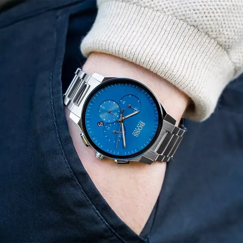 Hugô Bôss Peak Blue Dial Quartz Men's Watch- 1513763