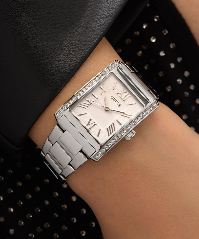 GUESS Ladies Silver Tone Analog Watch
27mm