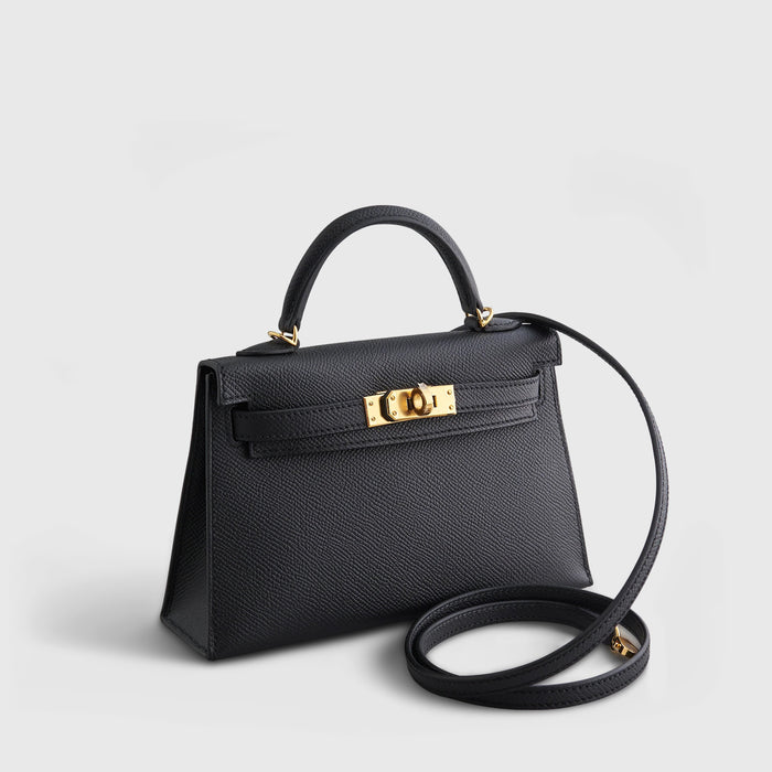 Hermès Kelly Mini Epsom Sellier Noir Or