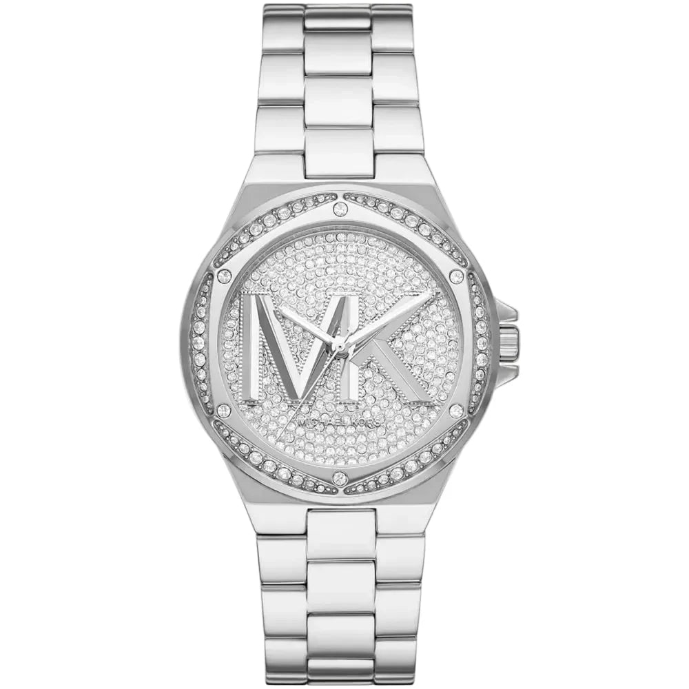 Michael Kors Montre Lennox argentée à logo et à pavé