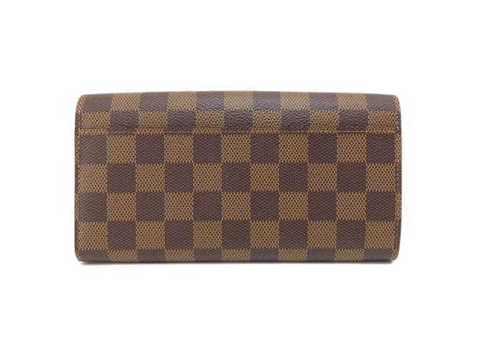 LV Portefeuille Sarah Long Wallet Damier ebène