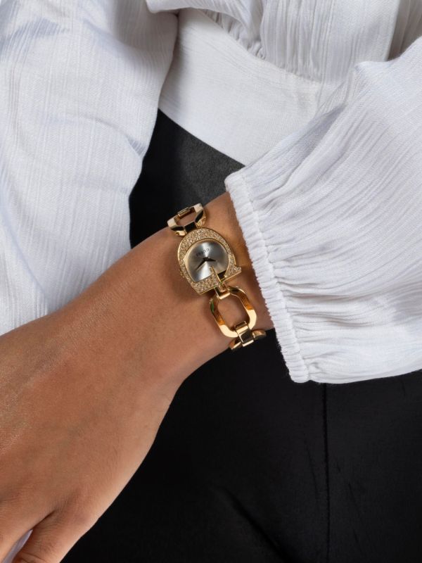 Guess Montre à bracelet en or avec logo Gia