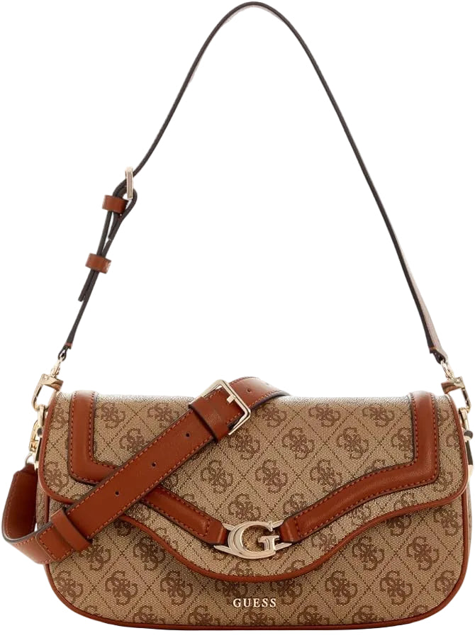 GÛESS DEA FLAP - Sac bandoulière - marron clair