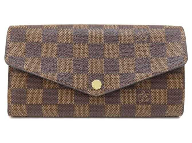 LV Portefeuille Sarah Long Wallet Damier ebène