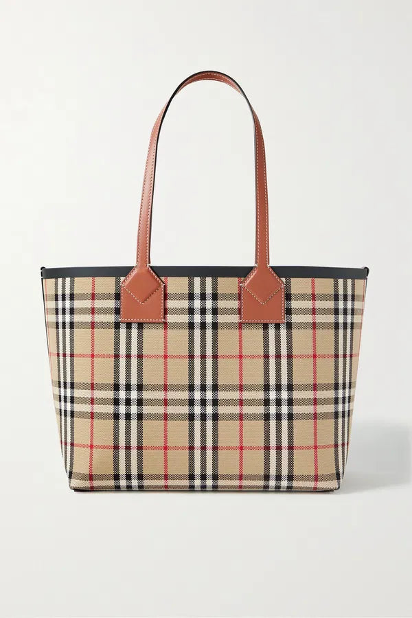 BURBERRY Cabas en toile à carreaux
