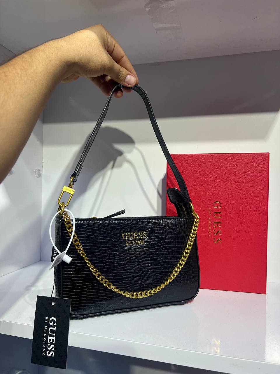 GÛESS Katey Exotic Mini Sac à Bandoulière à Zip