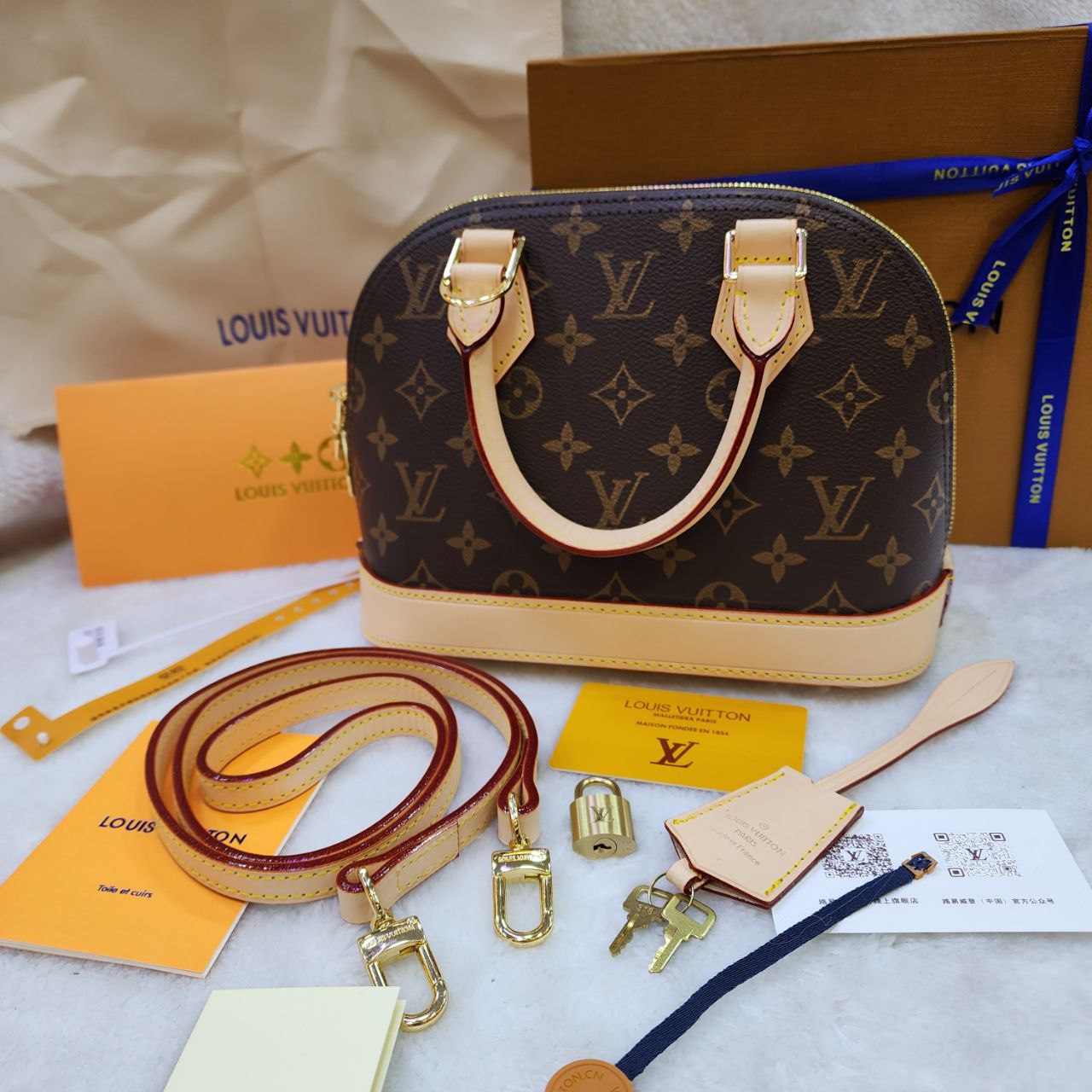 LV Sac - Alma BB en cuir