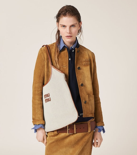 MIÛ MIÜ
Canvas Ivy Tote Bag