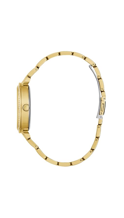 Gûess US Montre analogique pour femme Motif floral Doré