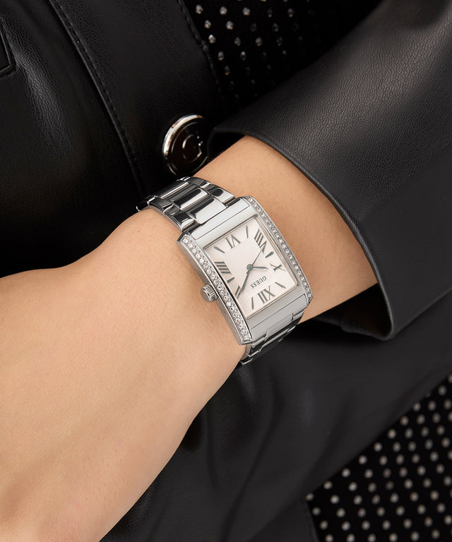 GUESS Ladies Silver Tone Analog Watch
27mm