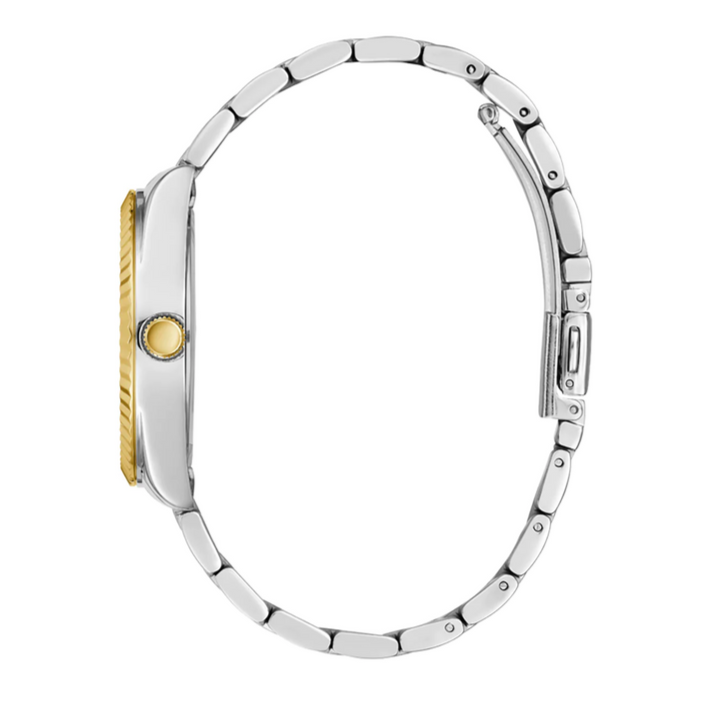 Montre Guess Luna à quartz avec cadran vert et bracelet en acier bicolore pour femme - GW0308L5
