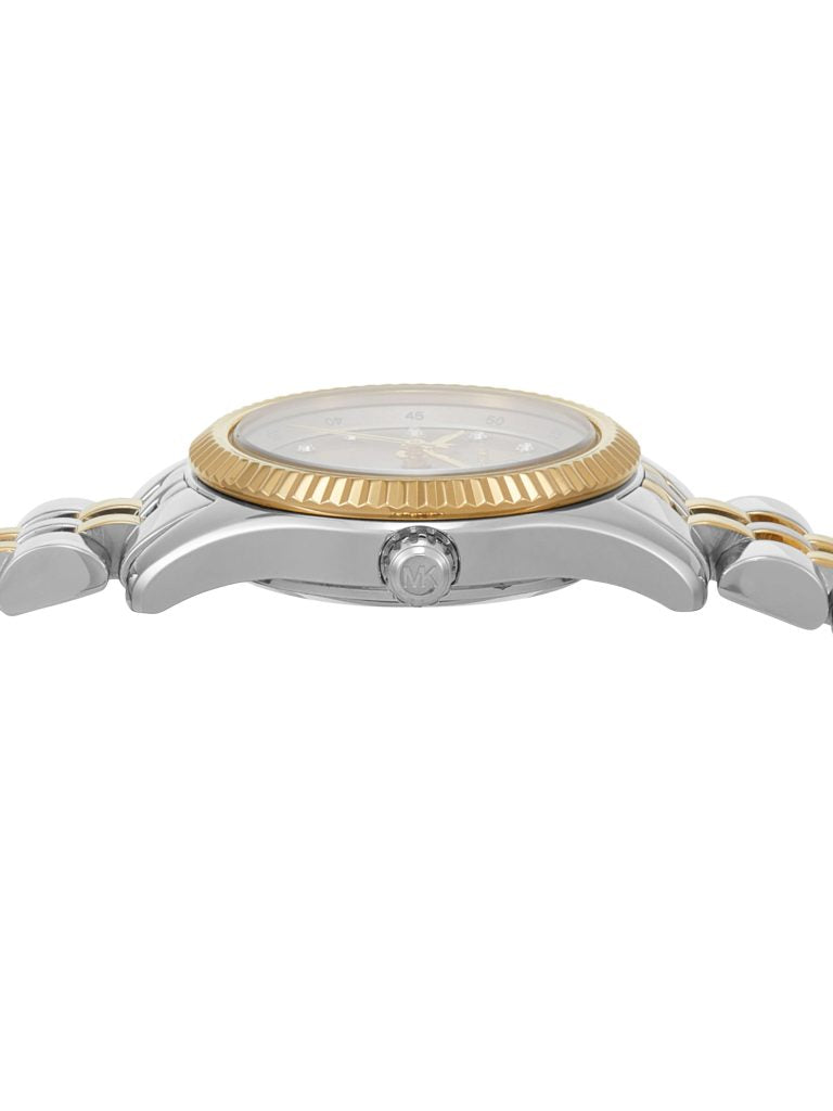 MK Lexington Pavé Two-Tone Watch and Slider Bracelet Gift Set, MK4815