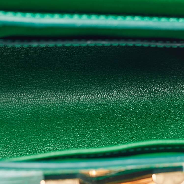LV Green Crocodile Twist PM Bag