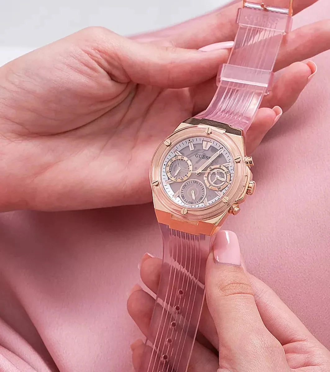 Montre Guess rose éco-responsable 39 mm
