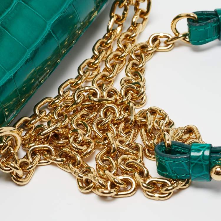 LV Green Crocodile Twist PM Bag