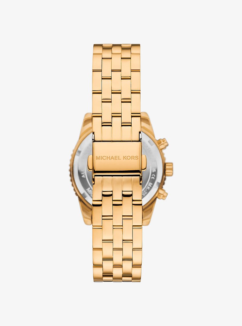 Mini montre MK Bryant dorée à pierres pavées