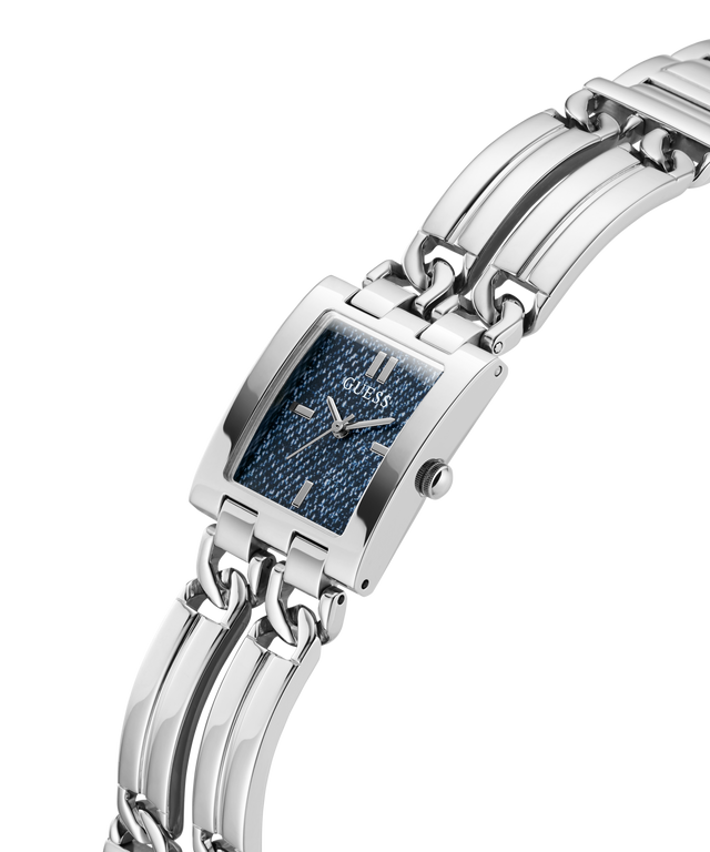 GUESS Ladies Silver Tone Analog Watch