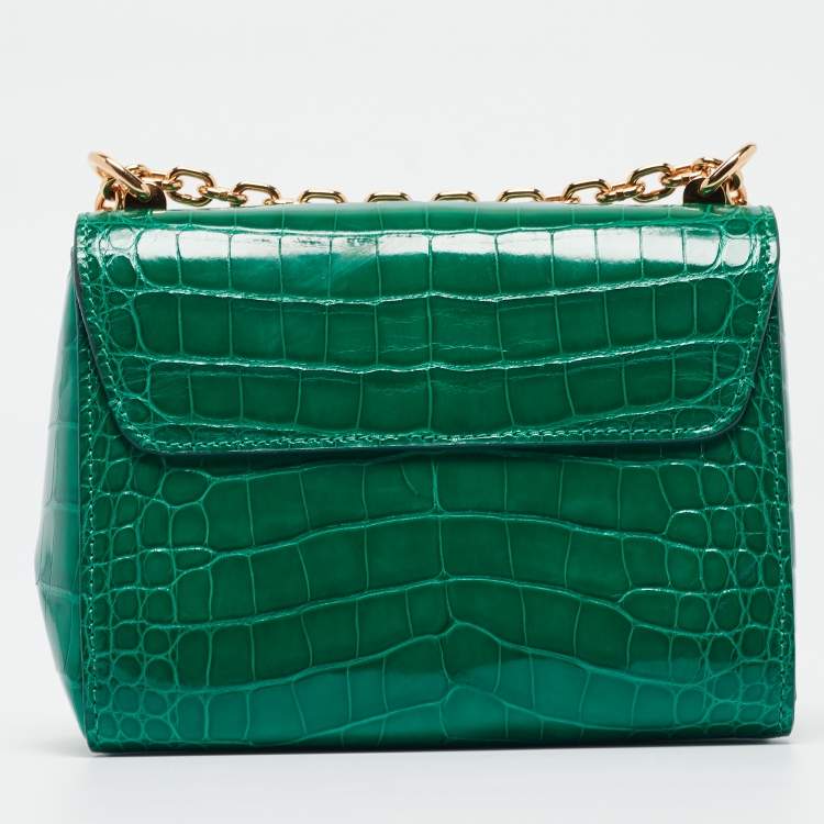 LV Green Crocodile Twist PM Bag